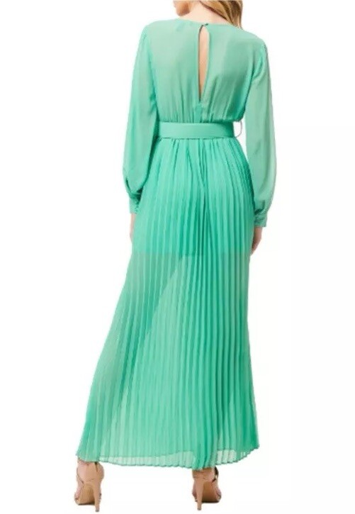 green pleated v neck dress Forest Green Satin Pleated V-Neck Maternity Maxi Dress