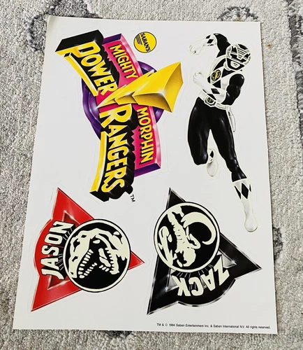 1994 Mighty Morphin Power Rangers Original Glow Stickers Vintage Rare