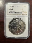 1989 Silver Eagle NGC MS-69 Brown Label