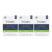 Ivory Gentle Bar Soap - Aloe Scent, 30 Bars x 3.17oz Each