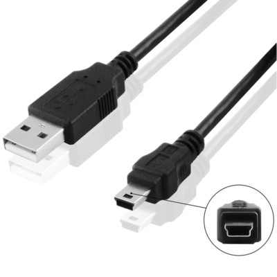 2.0 USB Kabel Datenkabel Ladekabel A auf Mini B 5 polig für z.B. PS3 Controller