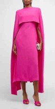 Valentino Cady Couture Sheath Dress with Cape Pink dress-  BNWT- RRP$8,000USD