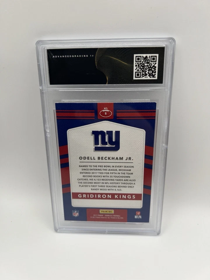 2017 Donruss Odell Beckham Jr Gridiron Kings Gem Mint 10 - Image 2 of 2