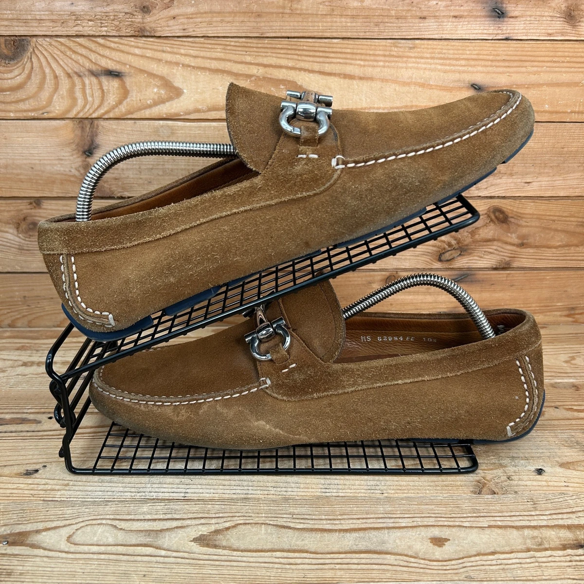 FERRAGAMO Intrecciato Leather Brown 10 US Woven Braid $1400 Loafer BV Salvatore Salvatore Ferragamo Brown Casual Shoes for Men for sale | eBay main image 2