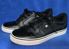 DC Sneakers Men 8 Black Leather Skateboard Shoes Great Men's Anvil SE