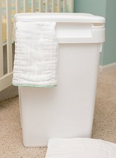 Sturdy Plastic Easy to Clean Flip Top Cloth Diaper Pail or Trash Can