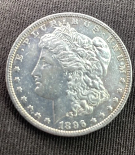 1896 Morgan Silver Dollar $1 SPL Semi Proof Like Details Cleaned