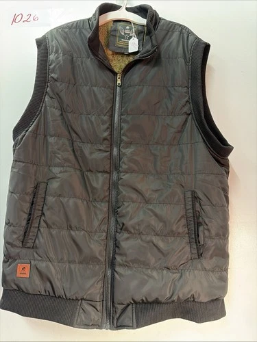 Authentic Cool Choice Mens 2XL Black Full Zip OutdoorPuffer Vest Sherpa Lined image 2