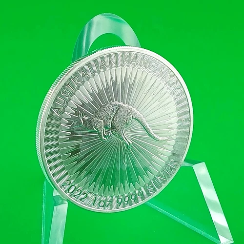 2022 1oz Silver Australia Kangaroo .9999 Fine Milky/Spotted Perth Mint