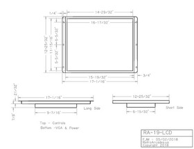 19 Inch Arcade Game LED Monitor for Arcade Cabinets, Jamma / MAME / MultiCade