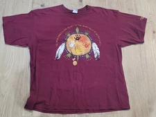 Lakota Designs Native American First Nation Crazy Horse Turtle Drum T-Shirt  2XL