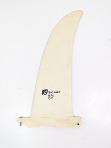 1990's Mid School True Ames S.C. Windsurfing Fin White 13" 12.8 oz 363 grams