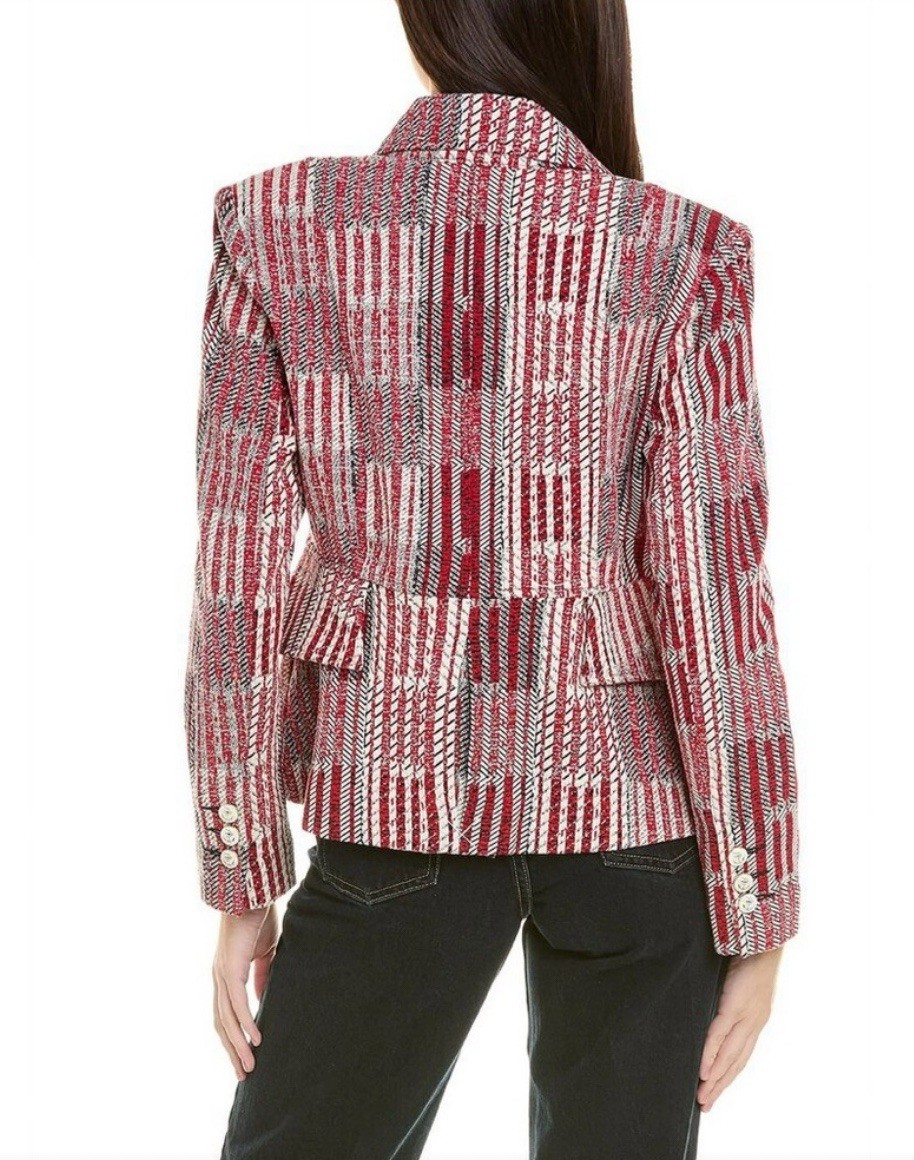 Cabi Patchwork Blazer Jacket #6028 Red White Blue… - image 5
