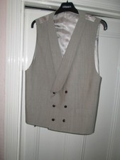 Charles Tyrwhitt Grey Morning Suit Waistcoat Double breasted .wool. Chest 42-43"
