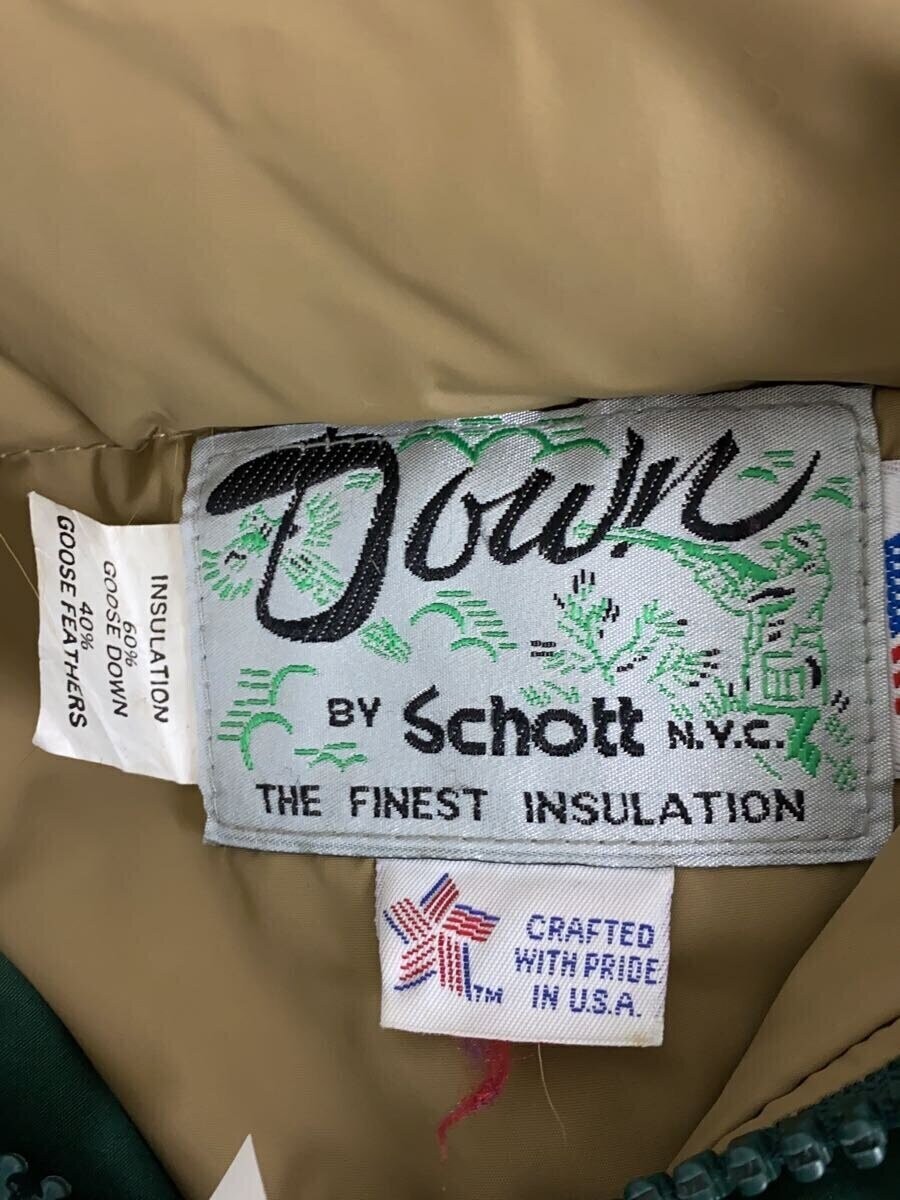 Schott Down Jacket S Green Plain - image 3