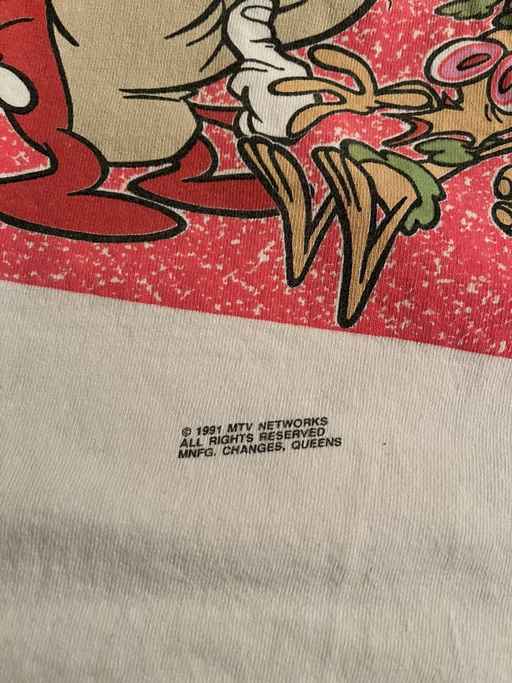 Camiseta de colección 1991 Ren And Stimpy se ajusta a la camiseta de MTV de Nickelodeon de L Changes Foto 3 de 4