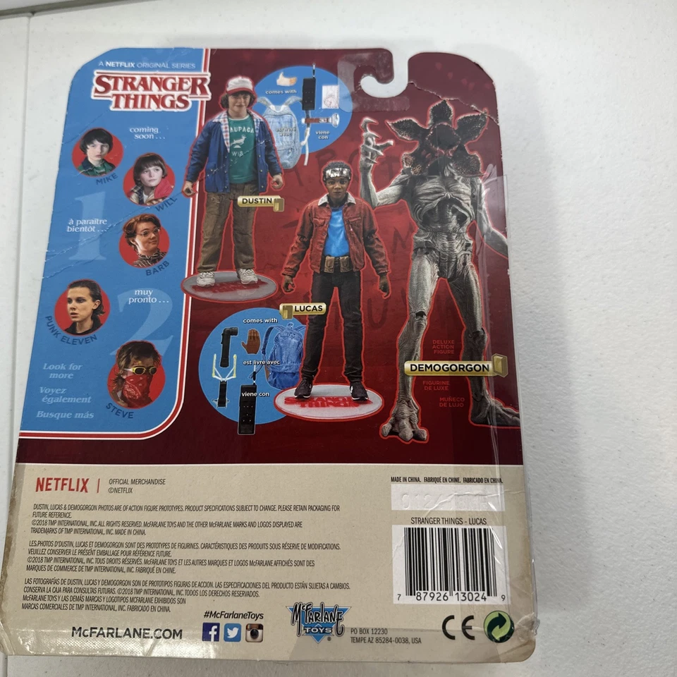 Stranger Things Lucas 6”Action Figure Mcfarlane Toys Netflix Series 177 - Image 2 of 4