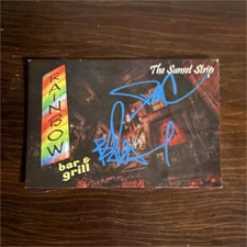 B Real Run DMC Signed / Autographed Rainbow Bar and Grill Sunset Strip Postcard