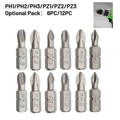 #ad 6 12pcs Screwdriver Bit Parts Replacement Wear Resistance 25mm Anti Slip $10.03