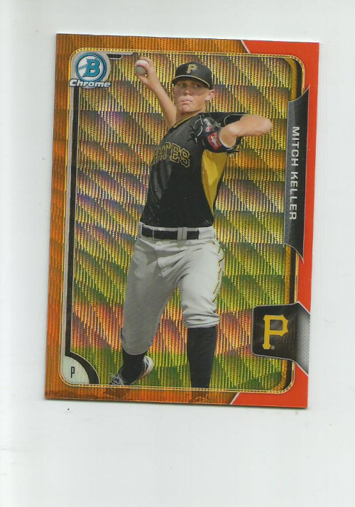 2015 BOWMAN CHROME PROSPECTS ORANGE WAVE REFRACTORS #BCP178 MITCH KELLER
