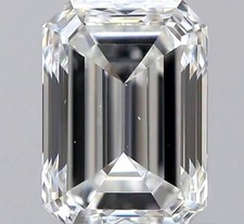 GIA Certified, NATURAL, Untreated .60 Carat, Emerald Cut, VS2, E Color Diamond 1908.33 per carat