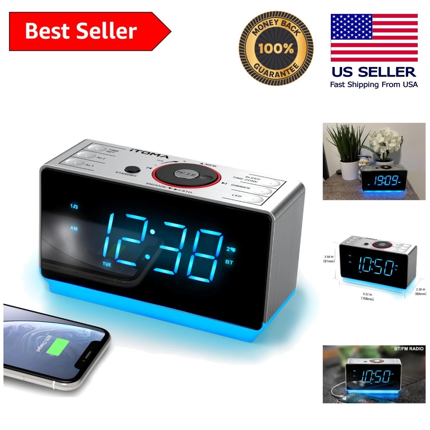 Radio With Bluetooth & Night Light Feature