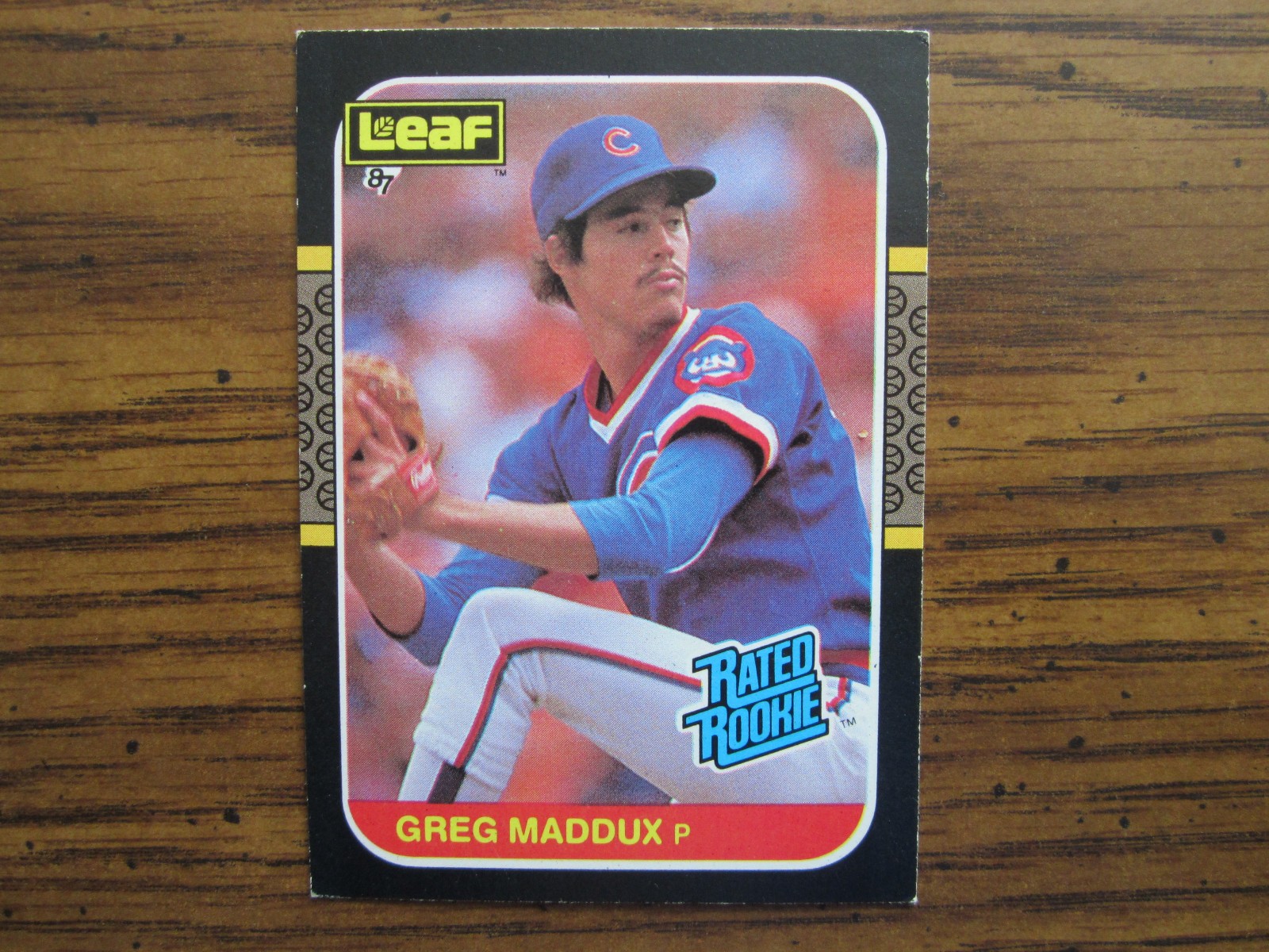 1987 Leaf Greg Maddux, RC #36, Chicago Cubs