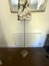 Floor Lamp with Floral Nature Drum Shade, LED E27, 165cm