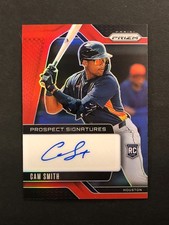 2025 Prizm Baseball Cam Smith RC Prospect Signatures #PS-CS Red Prizm 09/99 SP