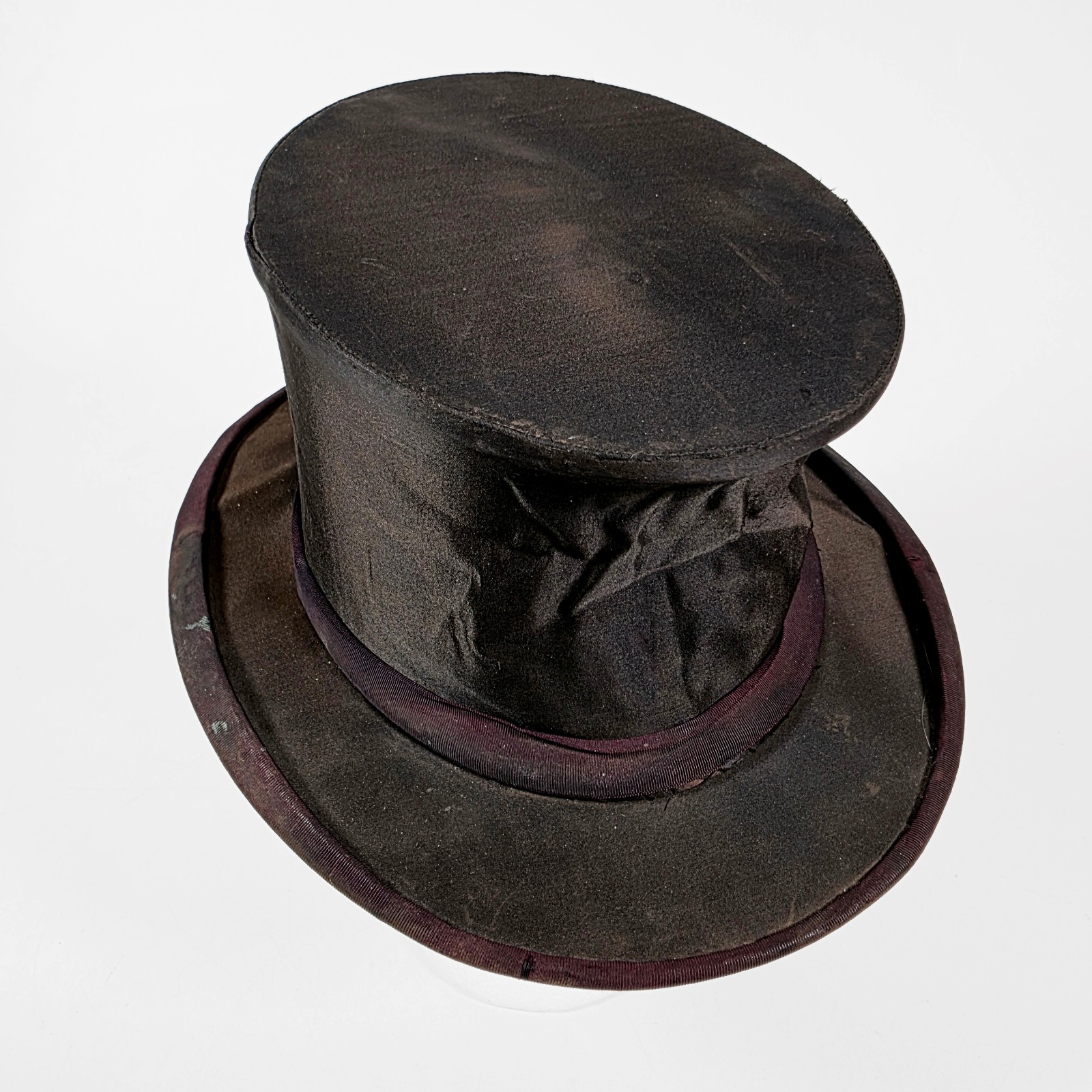 Collapsible Top Hat • Opera Hat •  Antique Silk •… - image 7