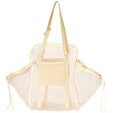 Foldable Mesh Car Seat Storage Pocket Organizer for Rear Front Seats Beige
