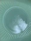 Vtg RARE LOGO Fire King Jadeite Saucer Charm Squares OVEN GLASS HTF