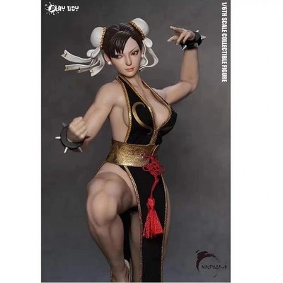 1/6 Chun-Li Black Outfit Street Fighter Collectible Figure Play Toy PT