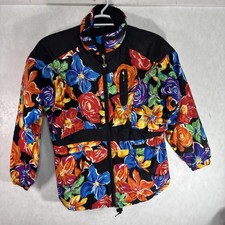 Obermeyer Ski Jacket Woman Girl Juniors Size 18 Floral Multi Color Full Zip