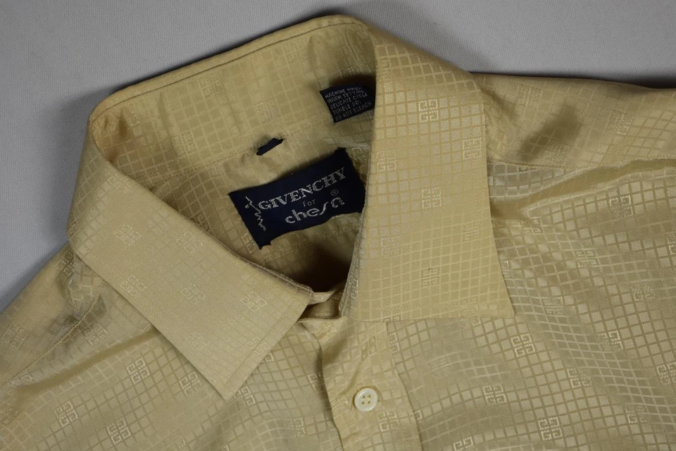 Vintage 70s Givenchy for Chesa Monogram Logo Men's Shirt L - Image 4 of 4