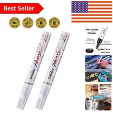 Fade Resistant White Paint Pens - 2 Pack, Quick Drying  Safe for All Crafting