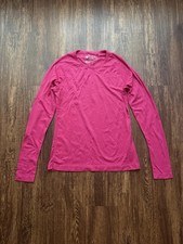 FIGS Women’s Shocking Pink Salta Seamless Long Sleeve Underscrub Top - Size M