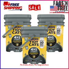 3 Pack, Purina Tidy Cats 4-In-1 Strength Clumping Cat Litter, Floral Scent, 35lb