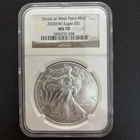 Struck at West Point Mint 2020 W Silver Eagle S$1 Eagle NGC MS70-FREE SHIPPING!