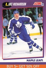 Luke Richardson #139 1991-92 Score American Toronto Maple Leafs Hockey