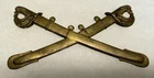 Civil War Cavalry Kepi Brass Insignia Crossed Sabers 3.75" x 1.75"