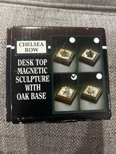 Chelsea Row Desk Top Magnetic Sculpture With Oak Base
