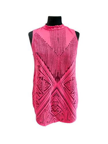 Apt 9 Tank Top Sleeveless Ladies Size Small hot pink NWT Sheer Summer Pullover