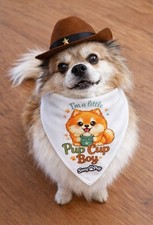 Cute Dog Bandanna Pup Cup Design Small Medium Dog Scarf Pet Accessories Gift