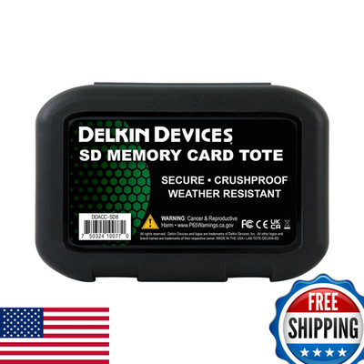 Delkin Devices Sd Card Holders Tote Weather Resistant Crushproof Case For Up To