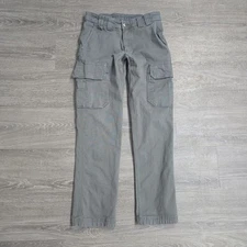 Duluth Trading Flex Fire Hose Pants Canvas Slim Cargo Carpenter Men's 30x32 Gray