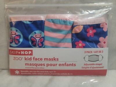 Skip Hop Zoo Kid Face Mask 3-pack reusable one size fit most ages 3+