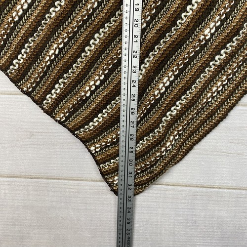 Tickled Pink Scarf/Shawl Brown Cable Knitted Pullover Lightweight Sweater NWT - Picture 3 of 10