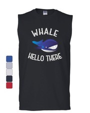 Whale Hello There T-Shirt Funny Wildlife Ocean Cute Pun Wordplay Mens Tee Shirt