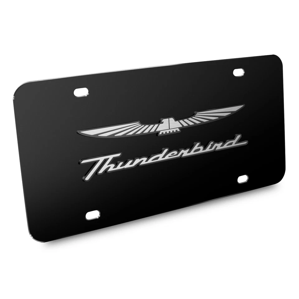 Ford Thunderbird 3D Black Stainless Steel License Plate - Image 2 of 4